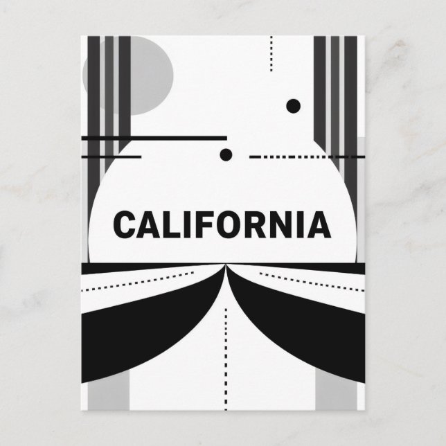 California Postcard – Bold Centred Typography (Front)