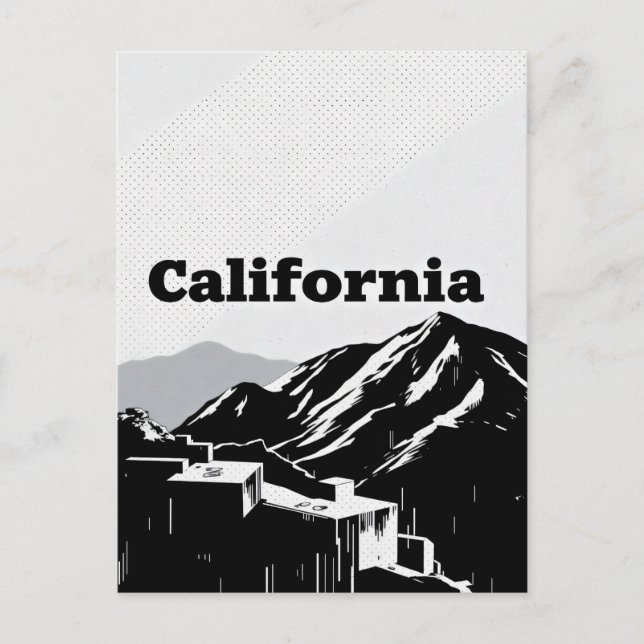 California Postcard – Bold Centred Typography (Front)