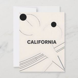 California Postcard – Bold Centred Typography