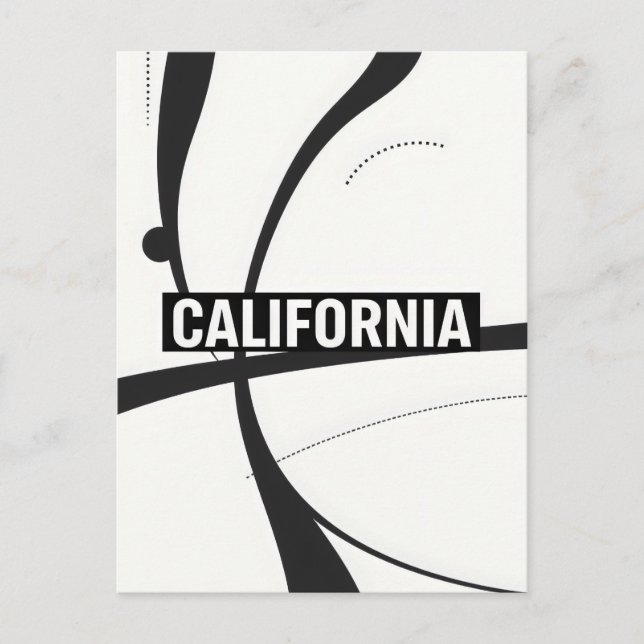 California Postcard – Bold Centred Typography (Front)