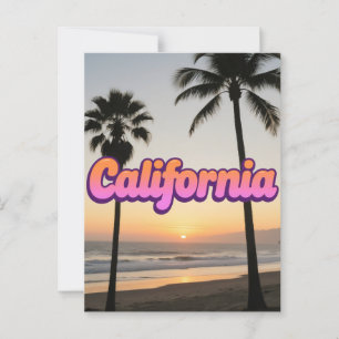 California Postcard – Bold Typography Design