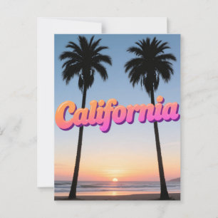 California Postcard – Bold Typography Design