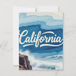 California Postcard – Bold Typography Design