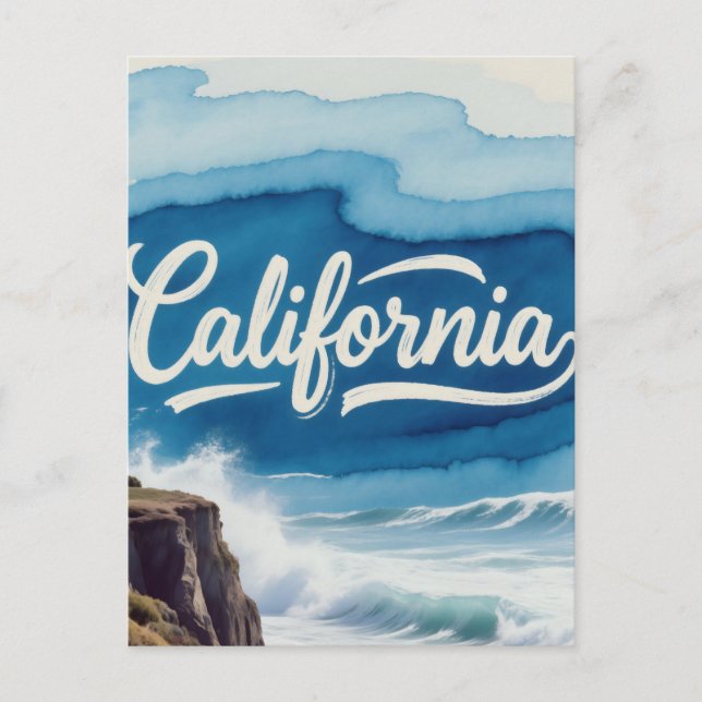 California Postcard – Bold Typography Design (Front)