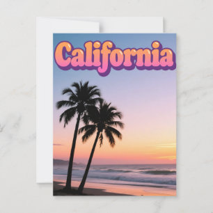 California Postcard – Bold Typography Design