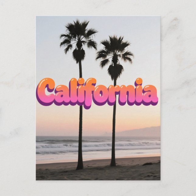 California Postcard – Bold Typography Design (Front)