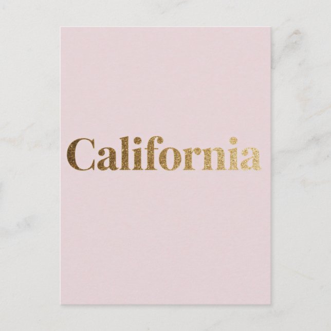 California Postcard – Bold Typography Design with  (Front)