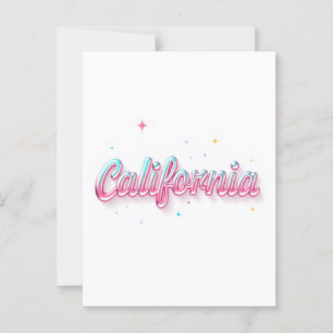 California Postcard – Trendy Text