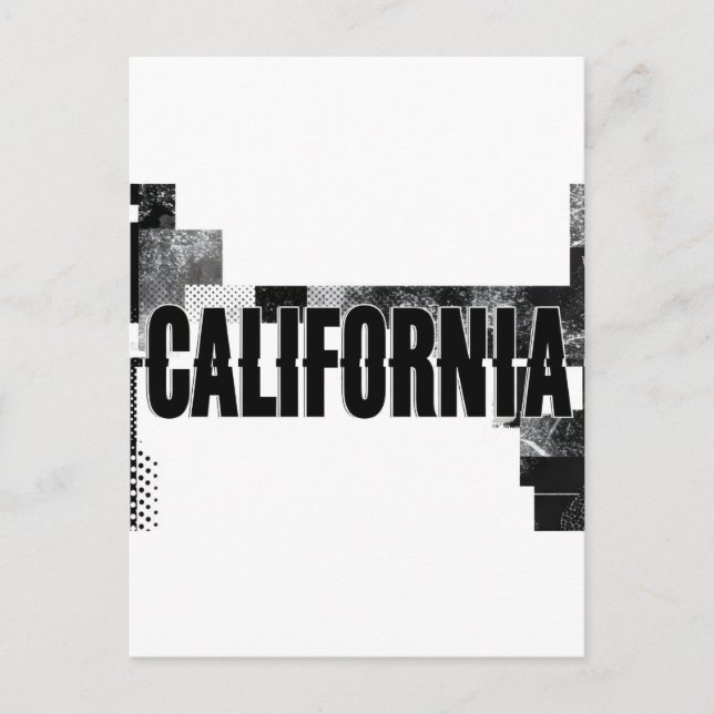 California Postcard – Trendy Text (Front)