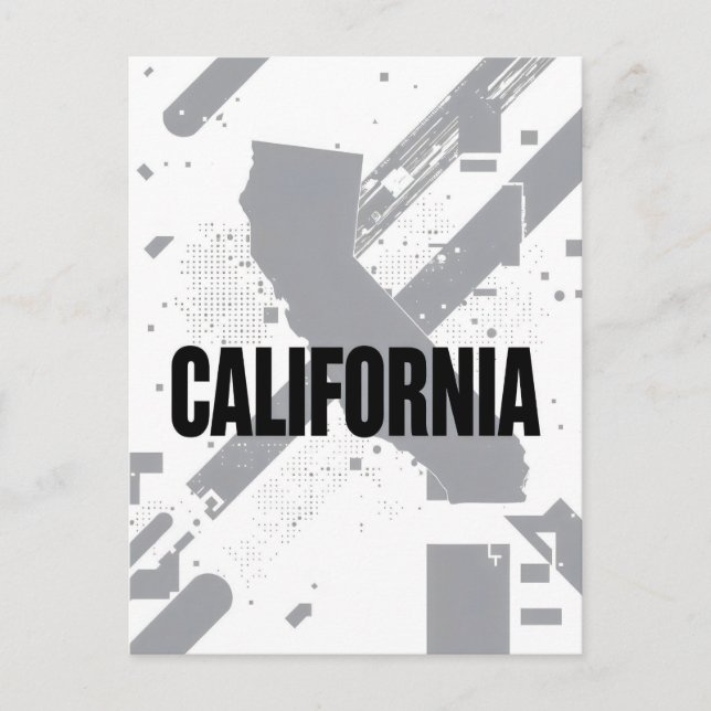 California Postcard – Trendy Text (Front)