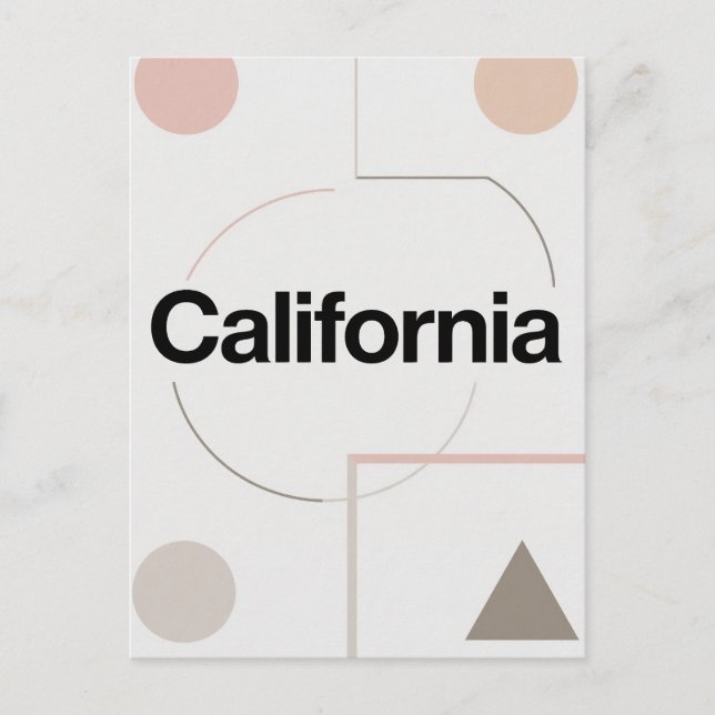 California Postcard – Trendy Text (Front)
