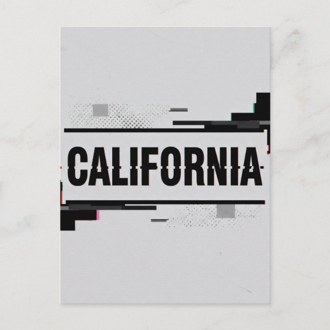 California Postcard – Trendy Text (Front)