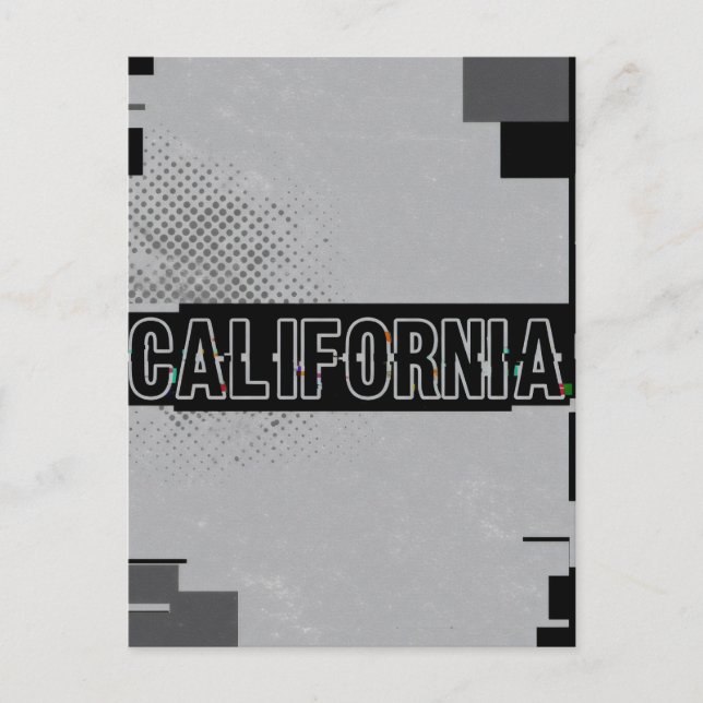 California Postcard – Trendy Text (Front)