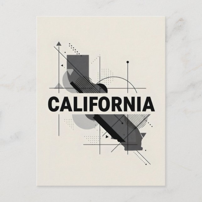 California Postcard – Trendy Text (Front)