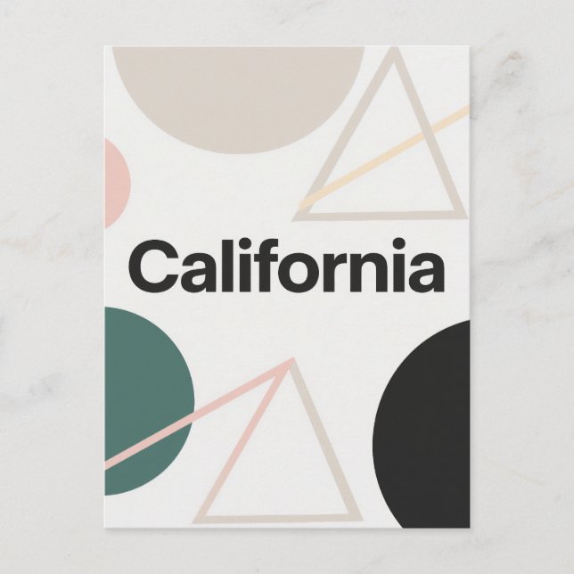California Postcard – Trendy Text (Front)