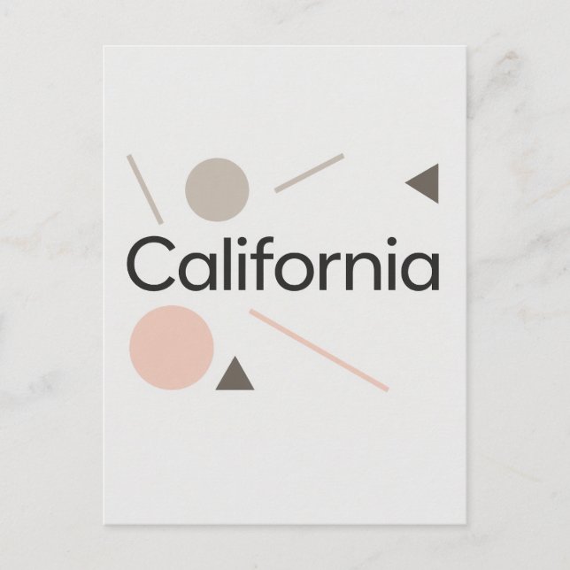 California Postcard – Trendy Text (Front)