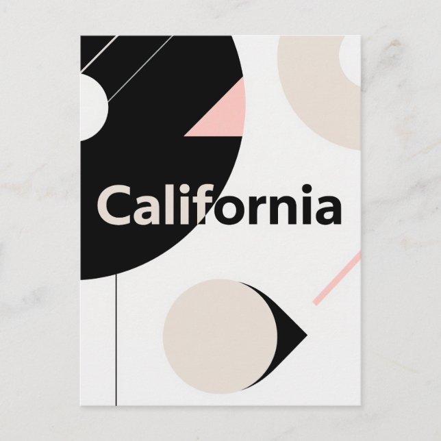 California Postcard – Trendy Text (Front)