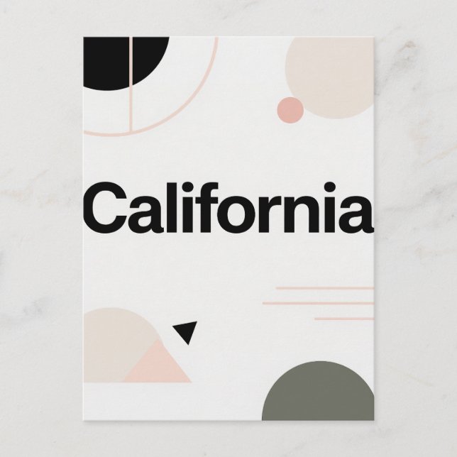 California Postcard – Trendy Text (Front)