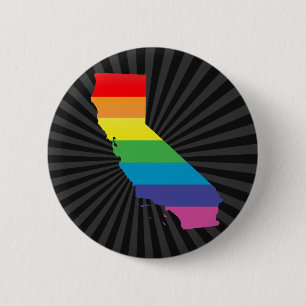 california pride. 6 cm round badge