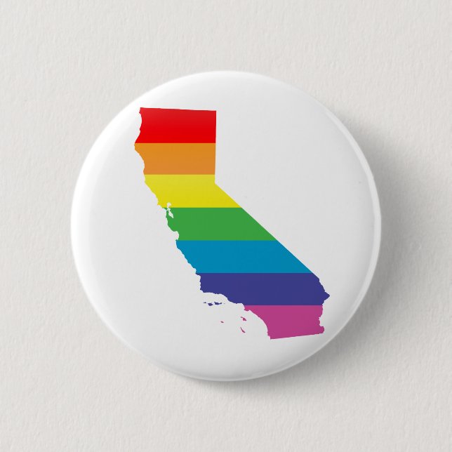california pride 6 cm round badge (Front)