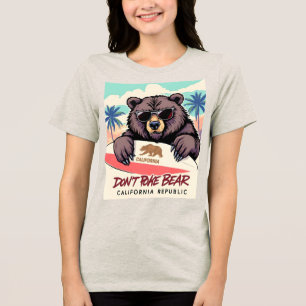 California Pride Bear T-Shirt for Women Tri-Blend Shirt