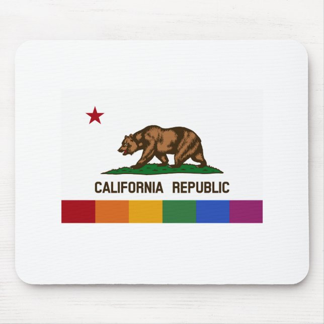 CALIFORNIA PRIDE FLAG -.png Mouse Pad (Front)