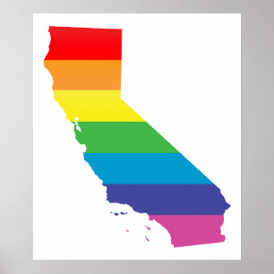 california pride. striped. poster