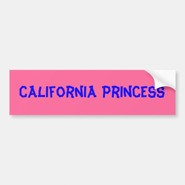California Princess* Bumper Sticker (Front)