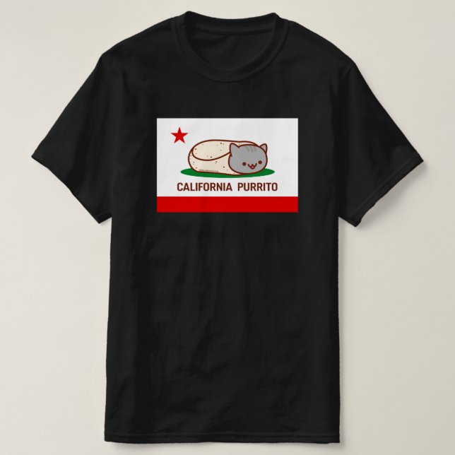 CALIFORNIA PURRITO - Funny Cat Burrito T-Shirt (Design Front)