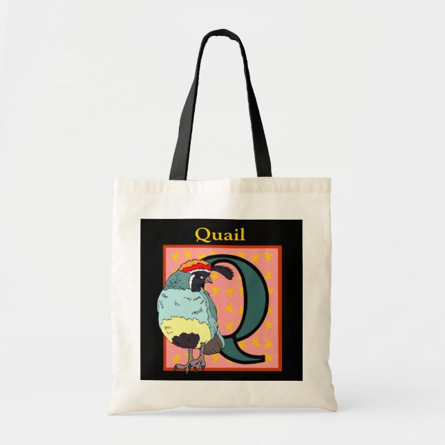 California Quail Bird Tote Bag (Front)