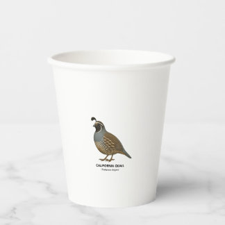 California Quail - Birds of California Paper Cups