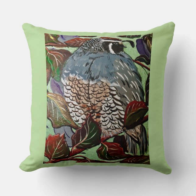 California Quail Pillow 1 (Front)