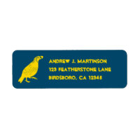 California Quail State Bird Blue and Yellow