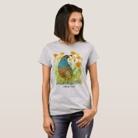 California Quail State Bird Orange Poppies