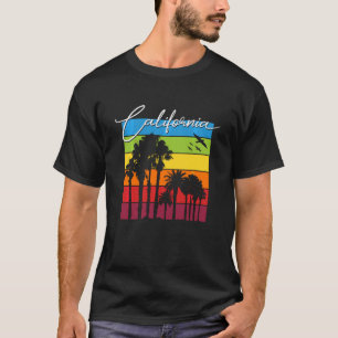 California  Rainbow Palm Trees Cali Souvenir T-Shirt