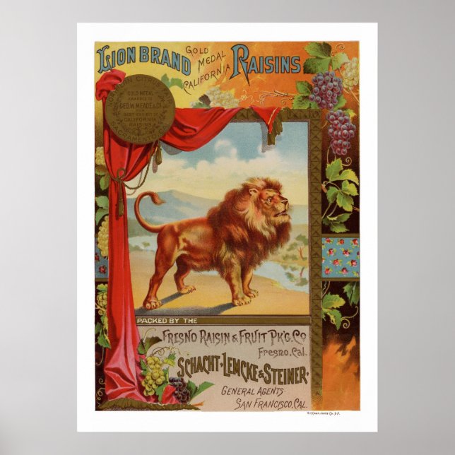California Raisins Poster 1890 (Front)