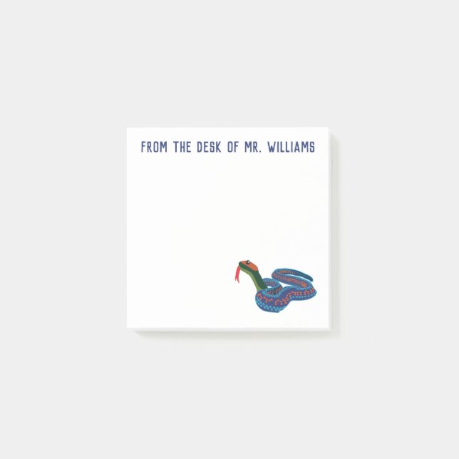 California Red Sided Garter Snake Personalised Post-it Notes (Front)