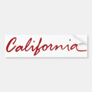 California red white lettering bumpersticker bumper sticker
