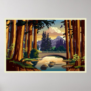 California Redwoods Poster
