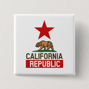 California Republic 15 Cm Square Badge