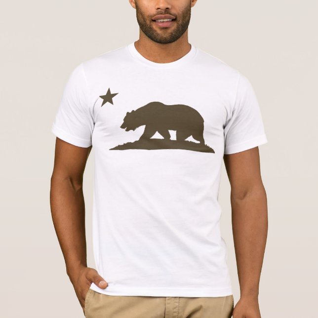 California Republic Bear - Brown T-Shirt (Front)