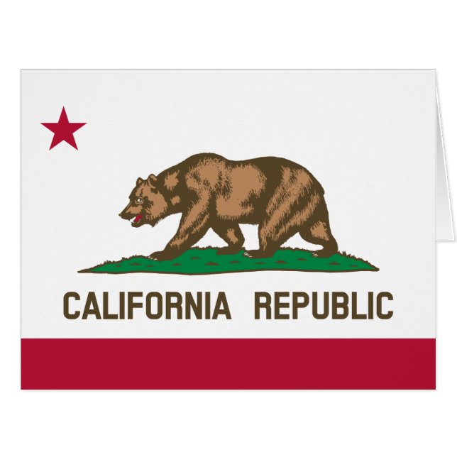 California Republic Bear Flag: Cali Golden State (Front Horizontal)