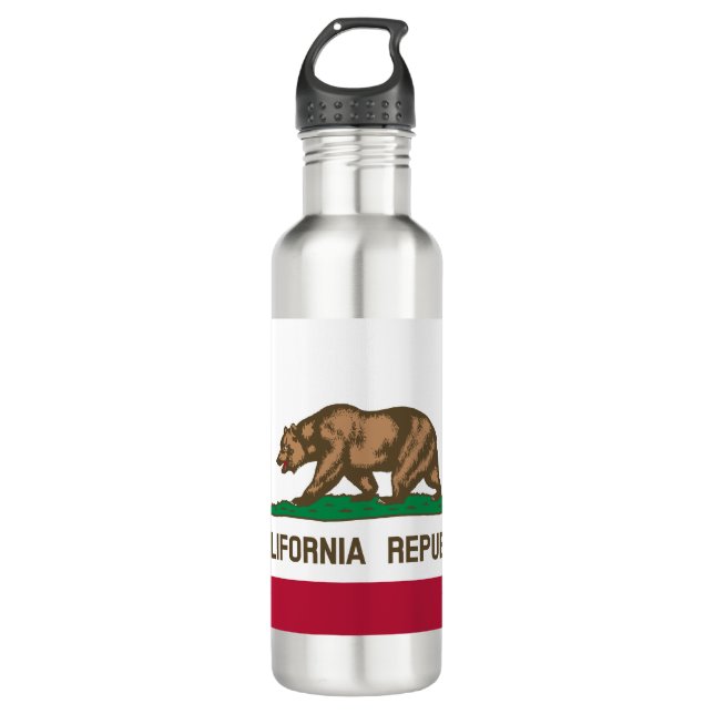 California Republic Bear Flag: Cali Golden State 710 Ml Water Bottle (Front)