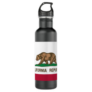 California Republic Bear Flag: Cali Golden State 710 Ml Water Bottle