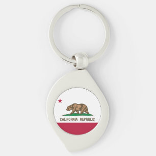 California Republic Bear Flag: Cali Golden State Key Ring