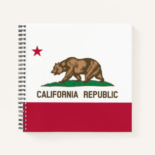 California Republic Bear Flag: Cali Golden State Notebook