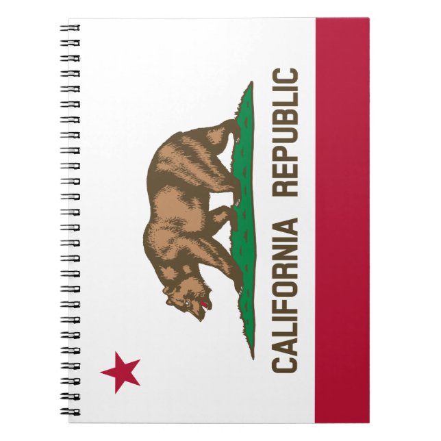 California Republic Bear Flag: Cali Golden State Notebook (Front)