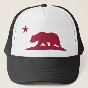 California Republic Bear - Red Trucker Hat