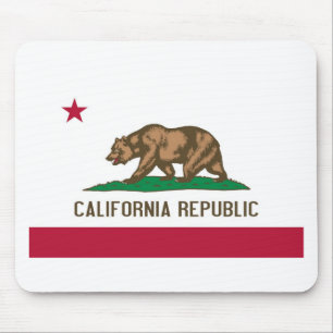 California Republic Bear State Flag Mouse Pad