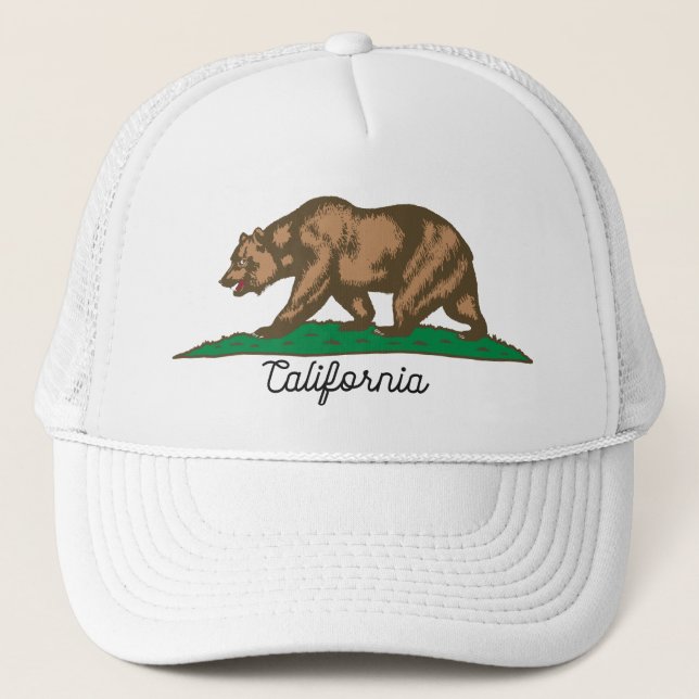 California Republic Bear Trucker Hat (Front)